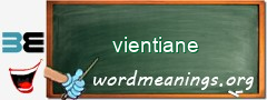 WordMeaning blackboard for vientiane